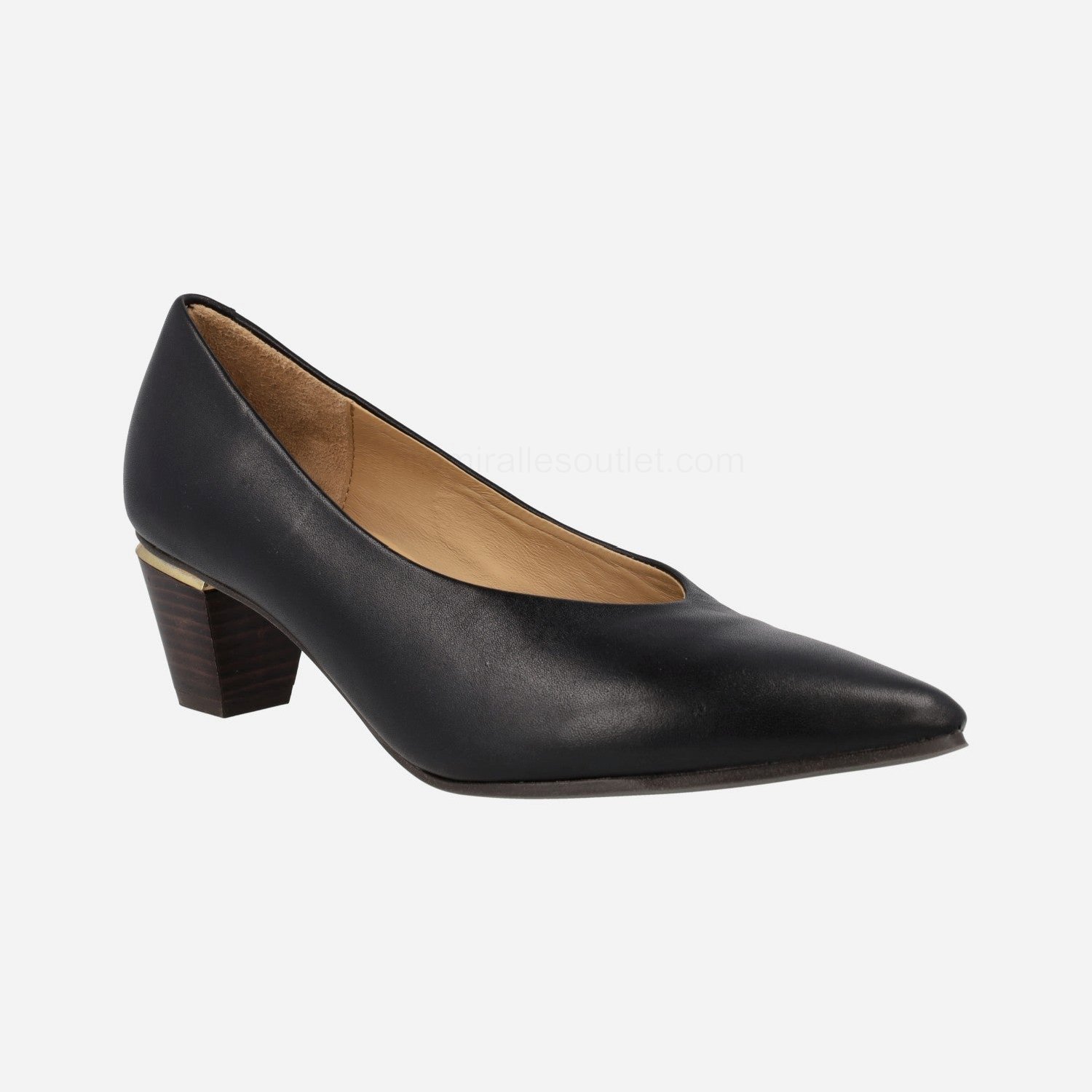 (image for) Baoji black leather pumps with 5 cm heels | pedro miralles outlet-1794