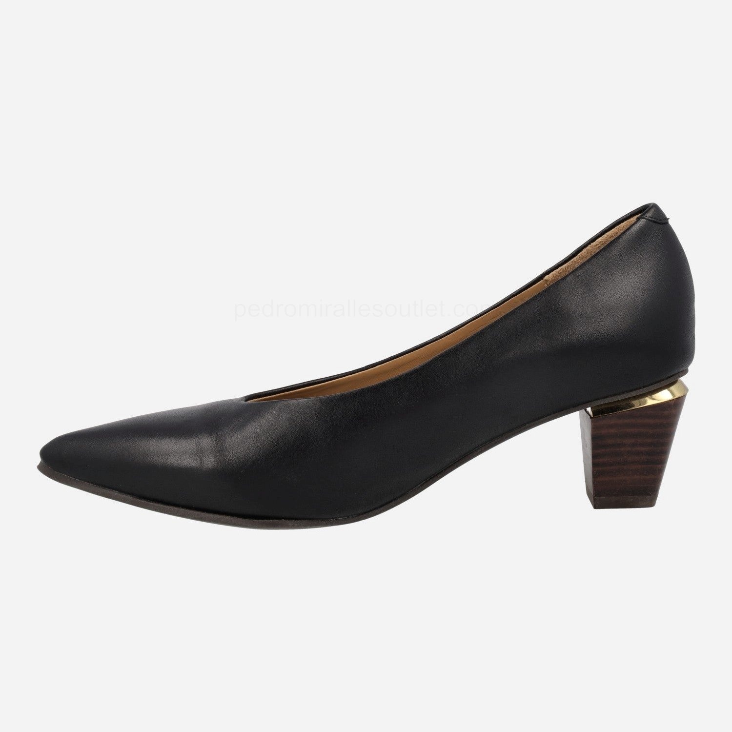 (image for) Baoji black leather pumps with 5 cm heels | pedro miralles outlet-1794