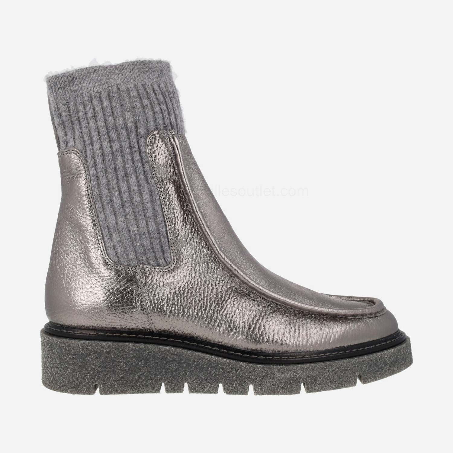 (image for) Patagonia silver metallized leather sock boots | pedro miralles outlet-1788