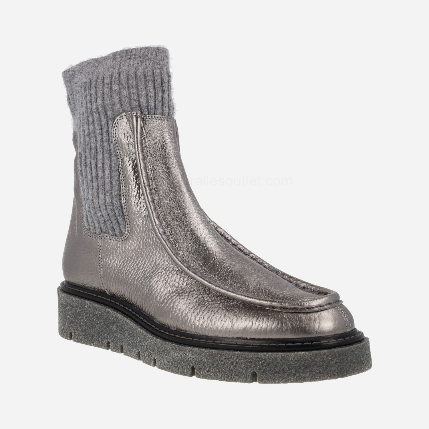 (image for) Patagonia silver metallized leather sock boots | pedro miralles outlet-1788