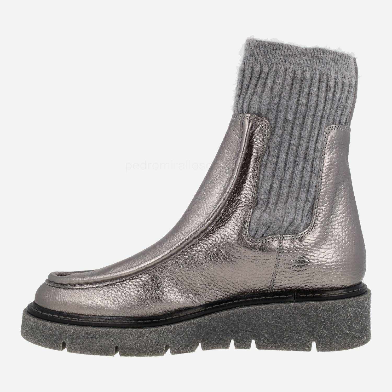 (image for) Patagonia silver metallized leather sock boots | pedro miralles outlet-1788