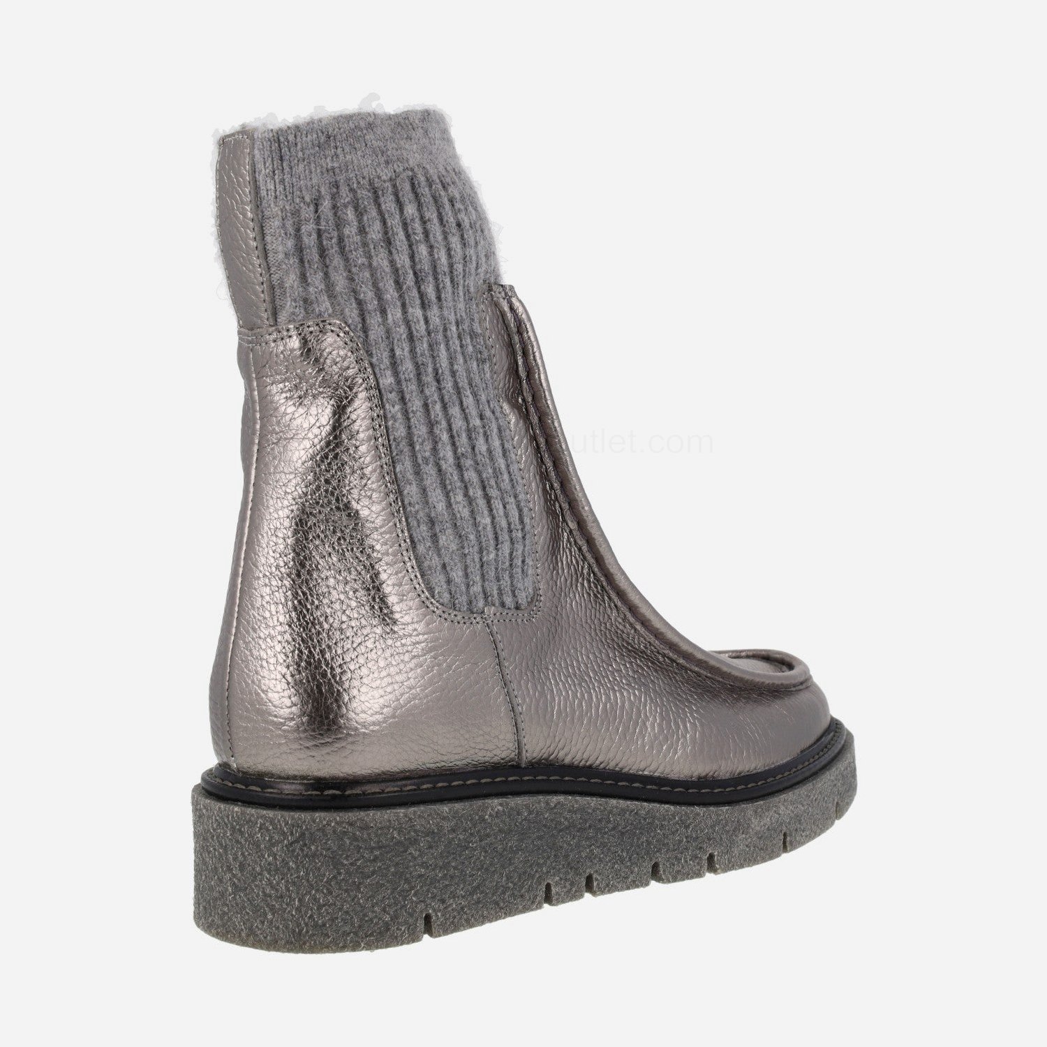 (image for) Patagonia silver metallized leather sock boots | pedro miralles outlet-1788