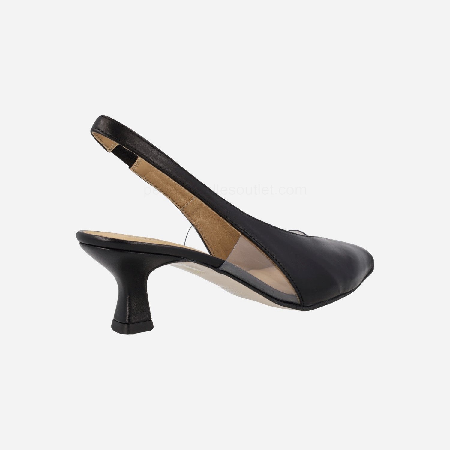 (image for) Black pumps in leather and vynil combination | pedro miralles outlet-1769