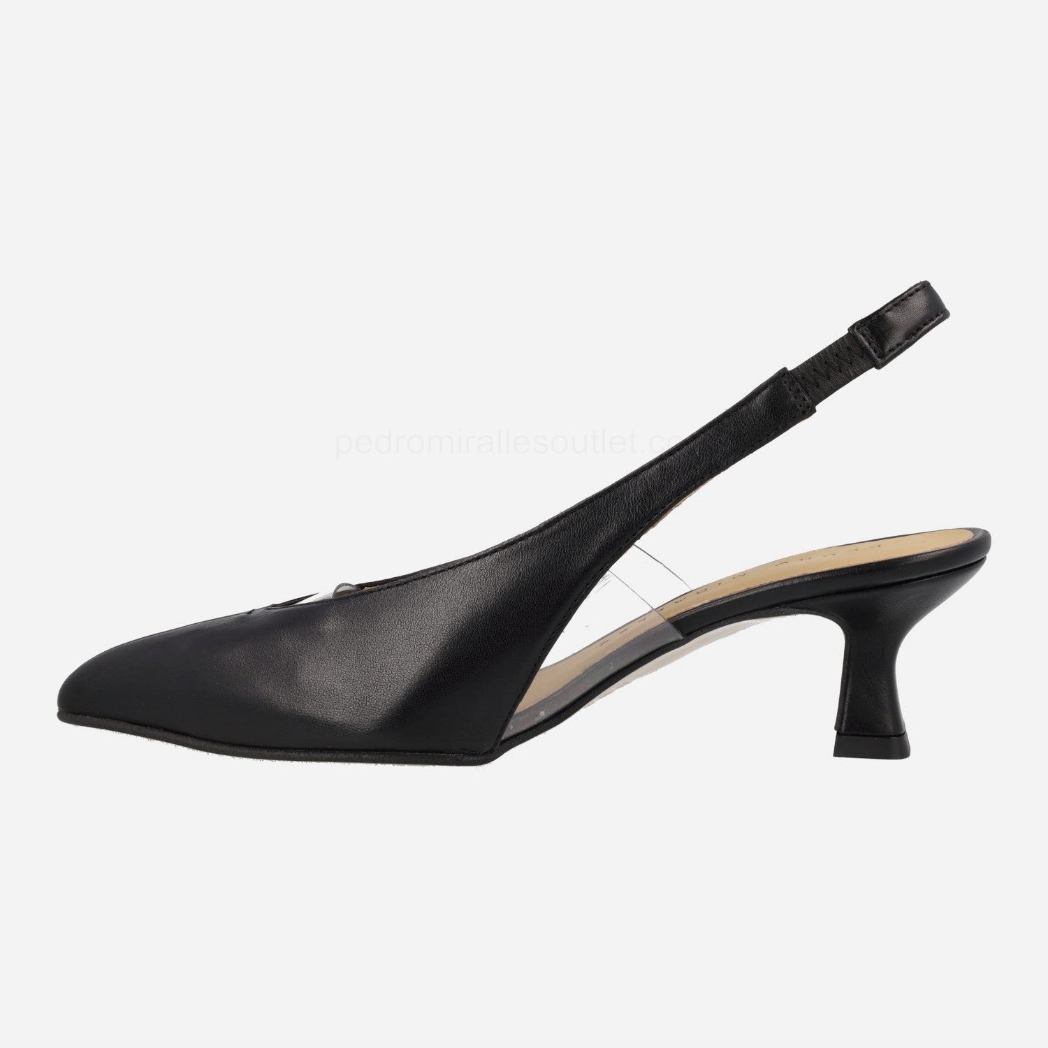 (image for) Black pumps in leather and vynil combination | pedro miralles outlet-1769