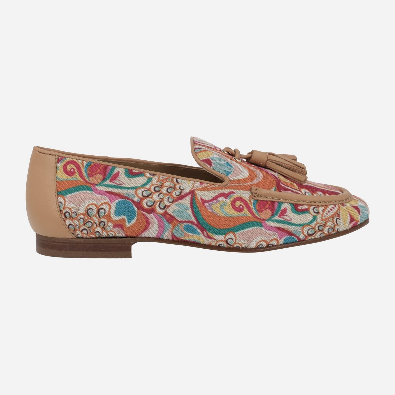 (image for) Leather and printing fabric mulicolor moccasins Etosha | pedro miralles outlet-1765