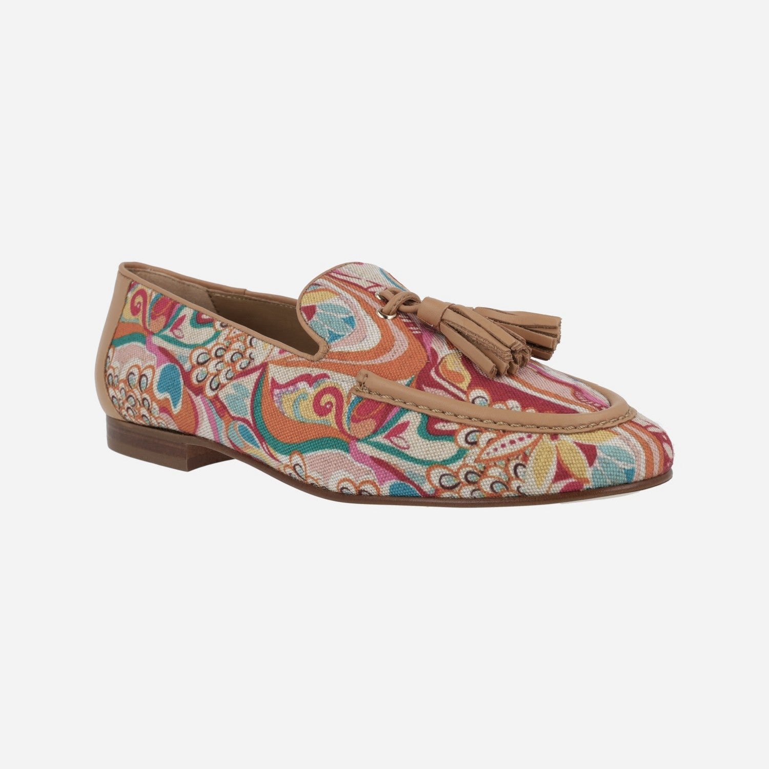 (image for) Leather and printing fabric mulicolor moccasins Etosha | pedro miralles outlet-1765