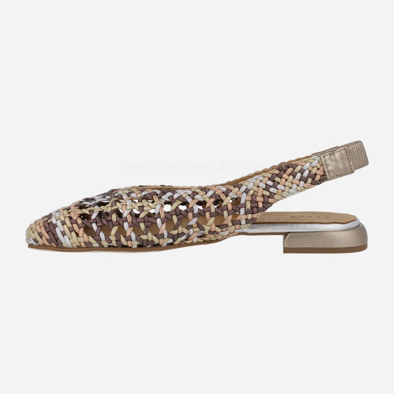 (image for) Olimpia Multi Metal braided leather ballerinas | pedro miralles outlet-1762